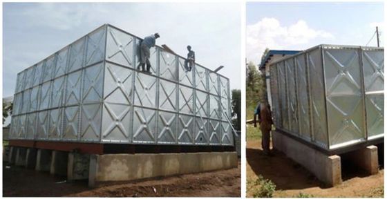 7500L/Uur Productiviteit HDG-watertank voor machinewerkplaatsen Frp sectiontank