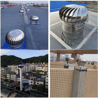Energiebesparende verticale natuurlijke windturbineventilator op het dak voor hotels en magazijnen