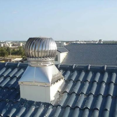 Zilveren zelf aangedreven dakventilator roestvrij staal FRP Plastic dakturbine Turbo ventilator gemaakt