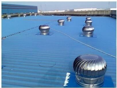 8 inch windturbine ventilator voor montage op roestvrij staal dak