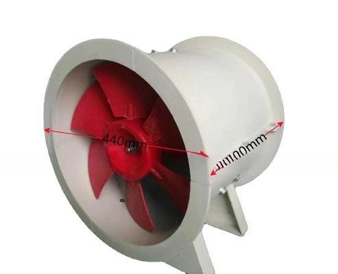 FRP-bladmateriaal Axial ventilator voor laboratorium explosiebestendige ventilatie 1.5kw motor
